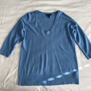 Deep v-neck soft sweater